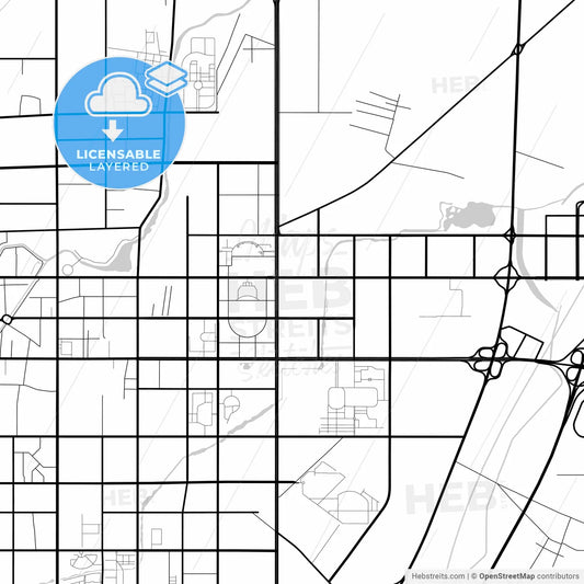 Layered PDF map of Xinxiang, Henan, China