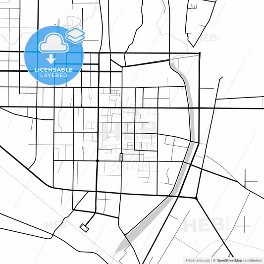 Layered PDF map of Wuwei, Gansu, China