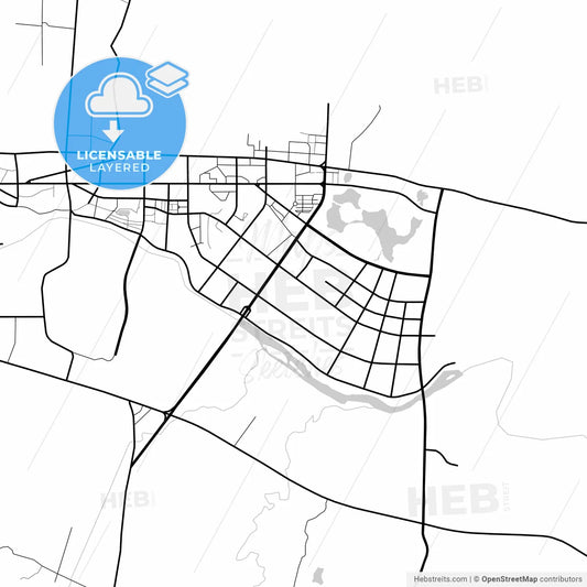 Layered PDF map of Hezhou, Guangxi, China