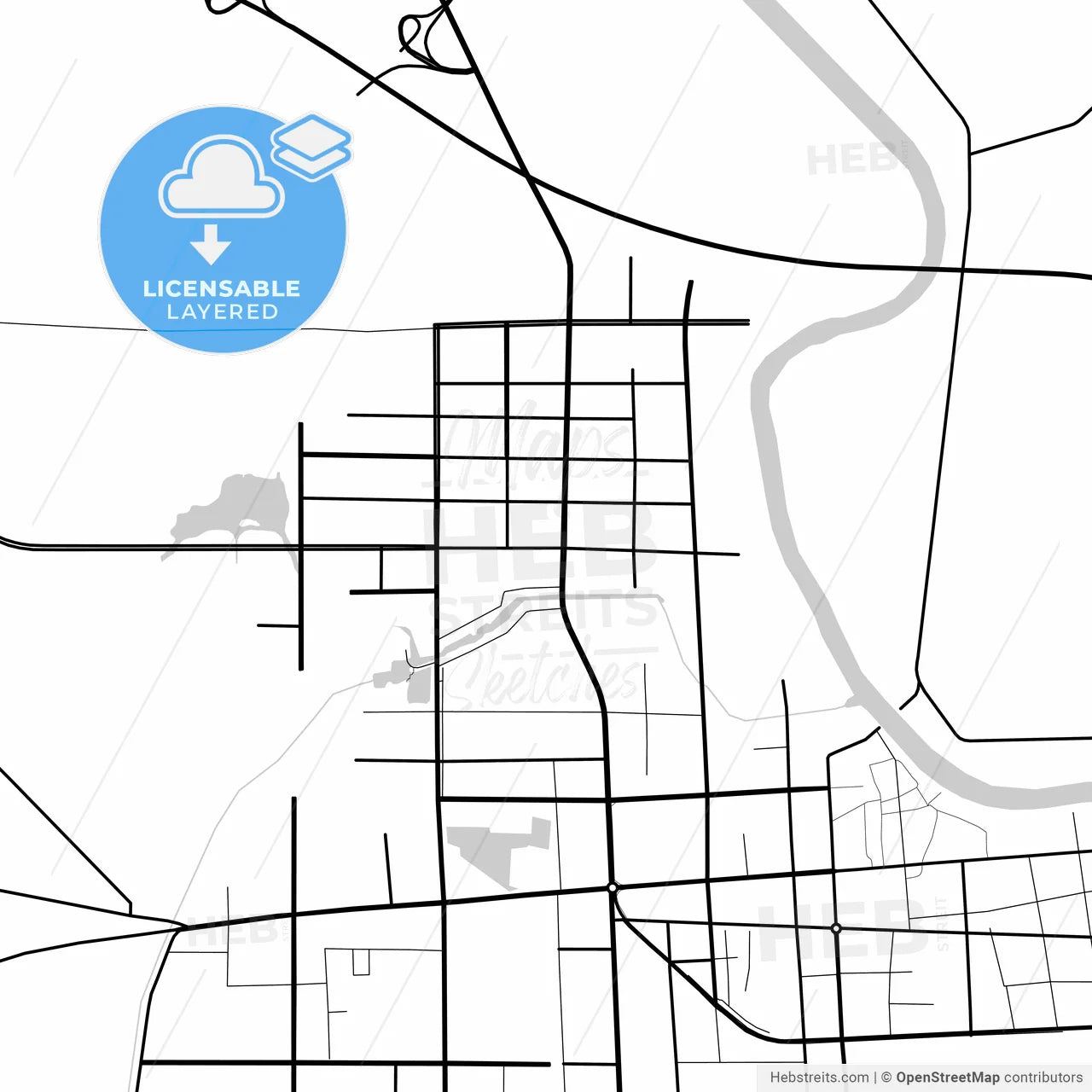 Layered PDF map of Xiangcheng, Henan, China