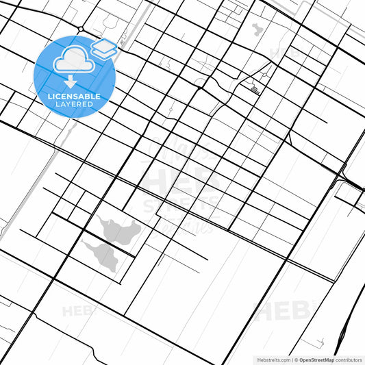 Layered PDF map of Qidong, Jiangsu, China