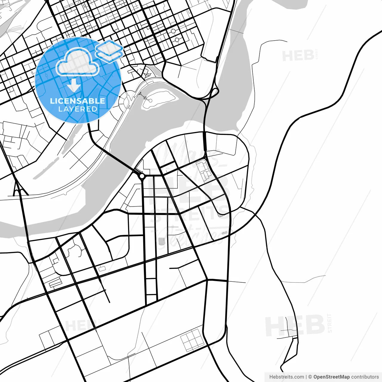Layered PDF map of Mudanjiang, Heilongjiang, China
