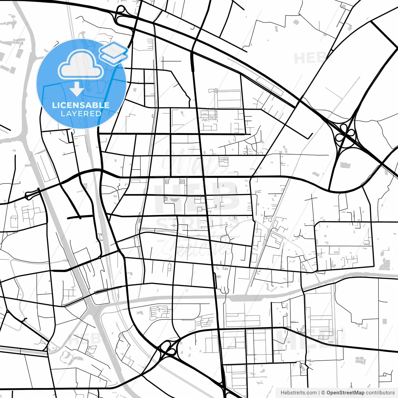 Layered PDF map of Danyang, Jiangsu, China