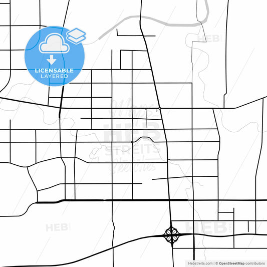 Layered PDF map of Feicheng, Shandong, China