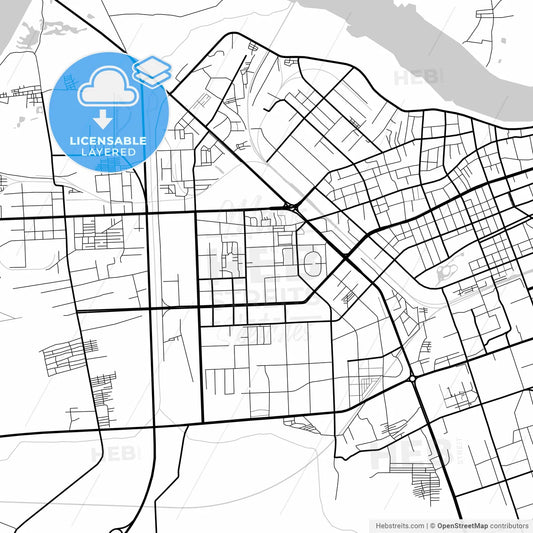 Layered PDF map of Jiamusi, Heilongjiang, China
