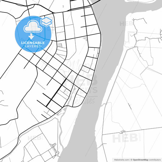 Layered PDF map of Dandong, Liaoning, China