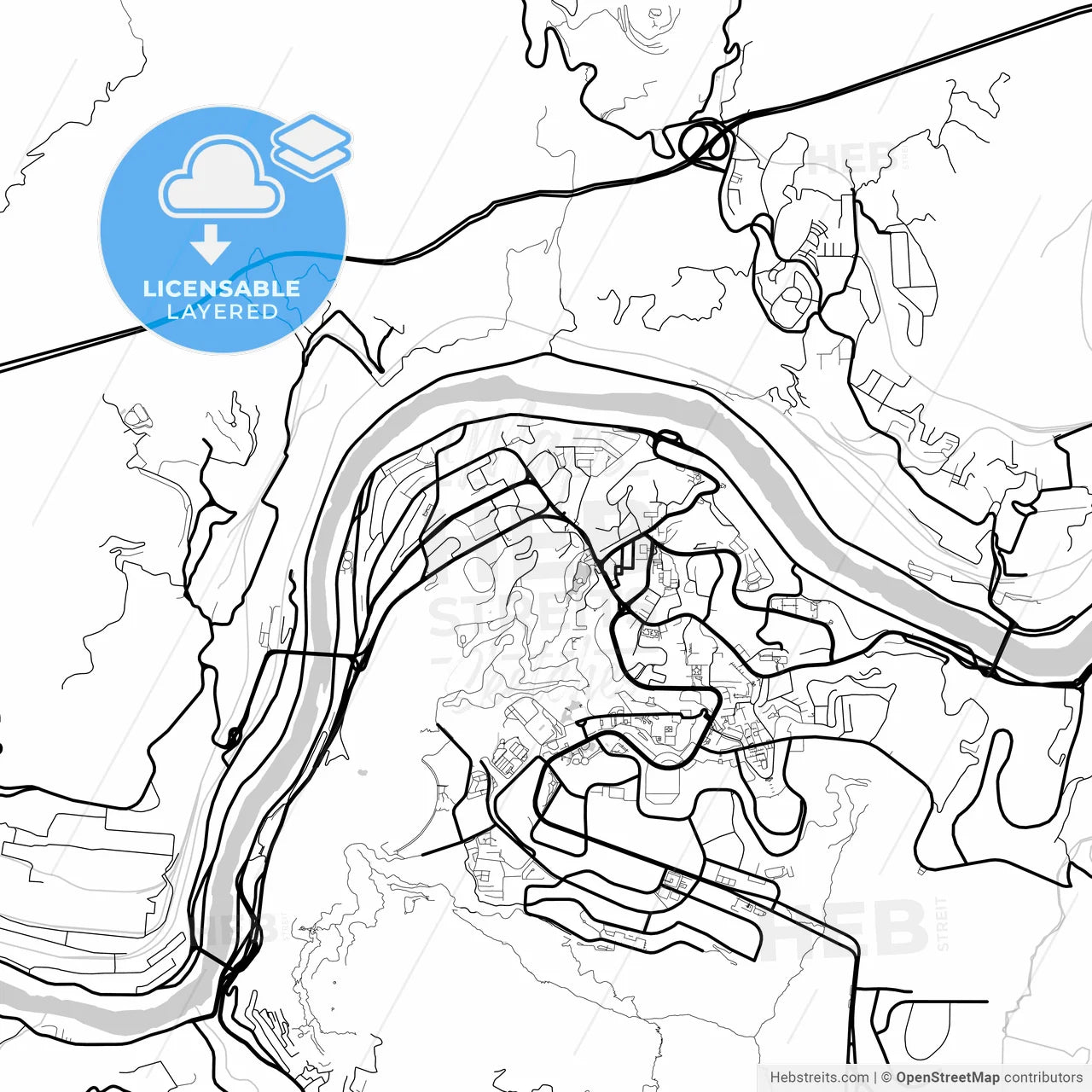 Layered PDF map of Panzhihua, Sichuan, China