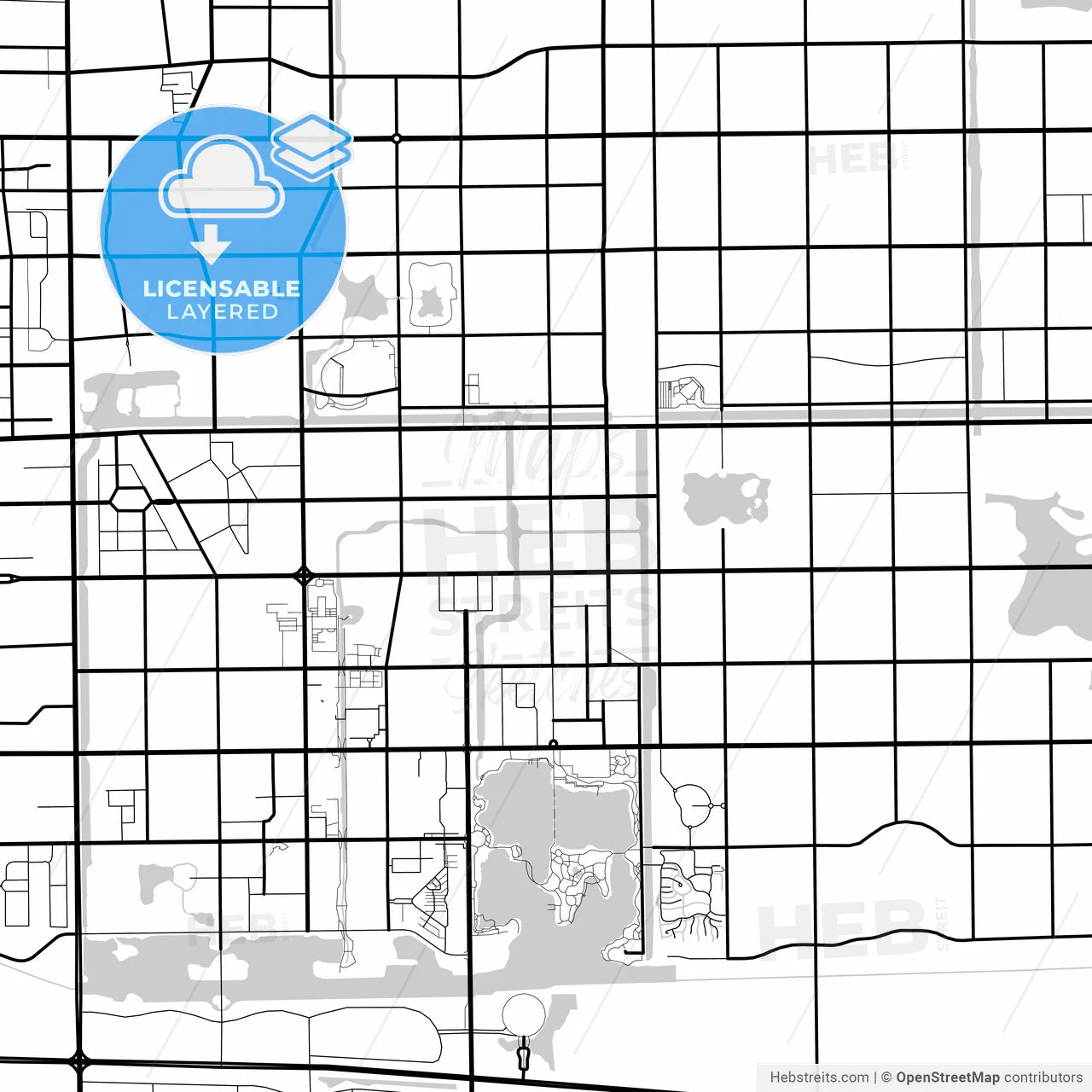Layered PDF map of Dongying, Shandong, China