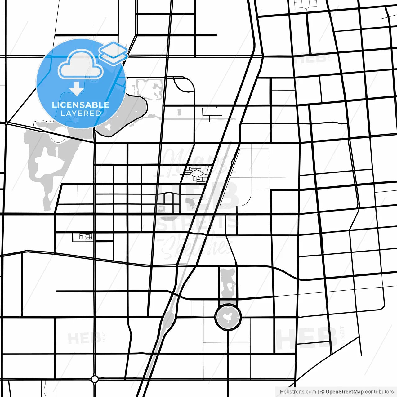 Layered PDF map of Binzhou, Shandong, China