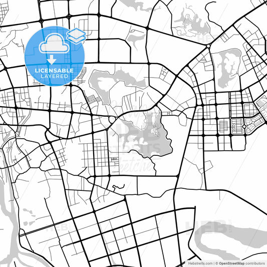 Layered PDF map of Yangjiang, Guangdong, China