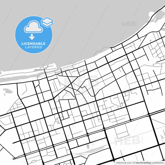 Layered PDF map of Beihai, Guangxi, China