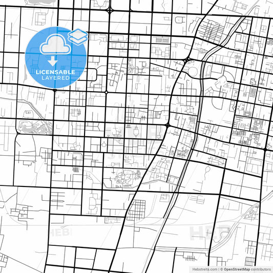 Layered PDF map of Puyang, Henan, China