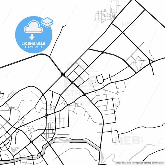 Layered PDF map of Yulin, Guangxi, China