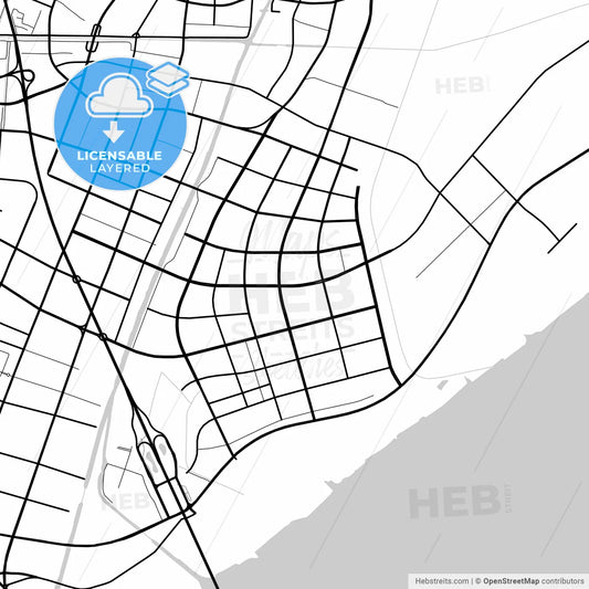 Layered PDF map of Jingjiang, Jiangsu, China