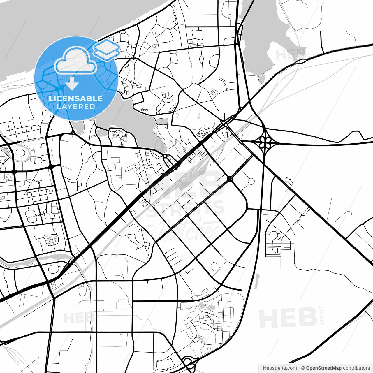 Layered PDF map of Jiujiang, Jiangxi, China