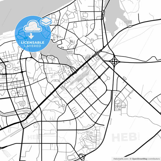 Layered PDF map of Jiujiang, Jiangxi, China