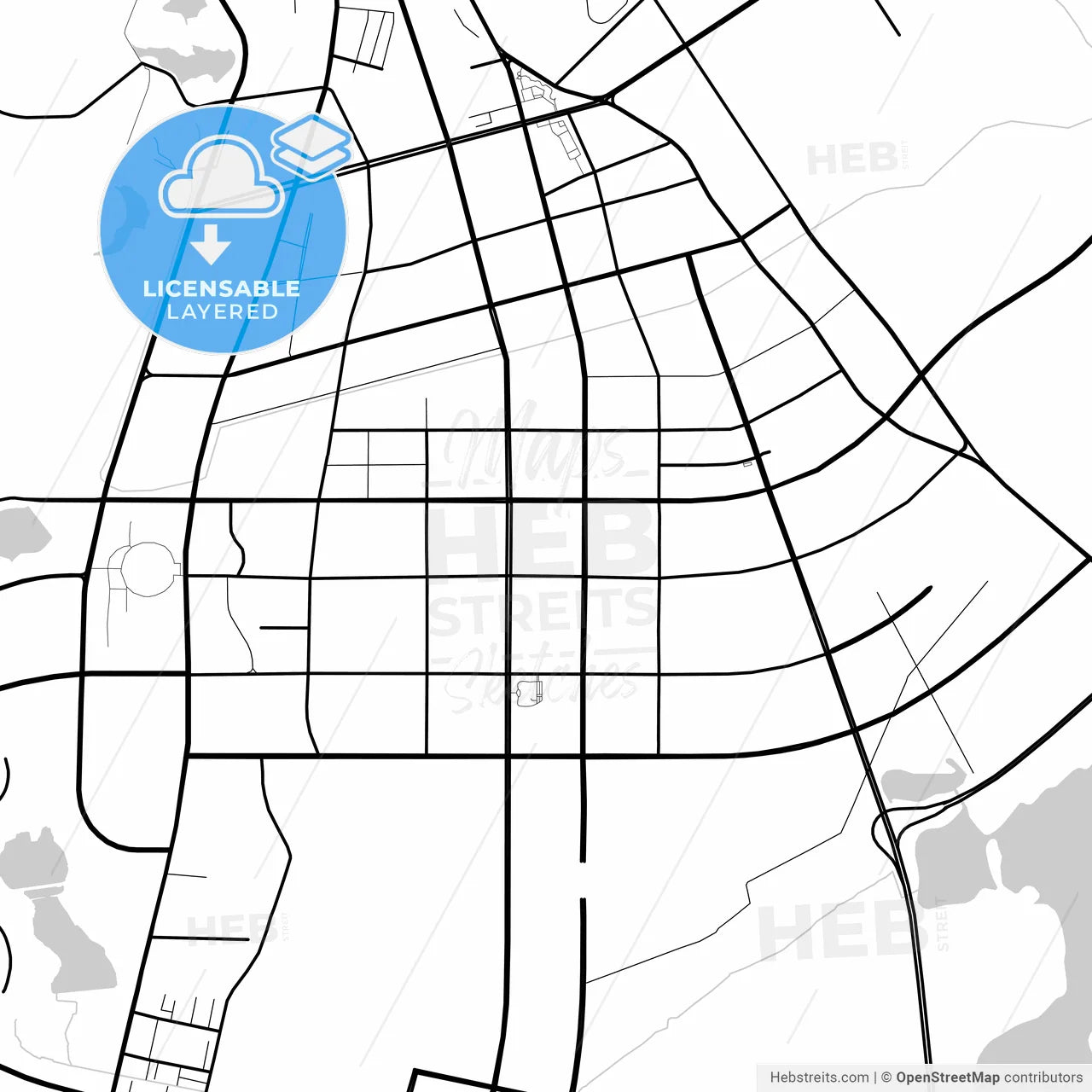Layered PDF map of Chuzhou, Anhui, China