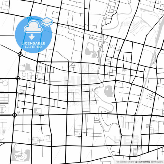 Layered PDF map of Cangzhou, Hebei, China