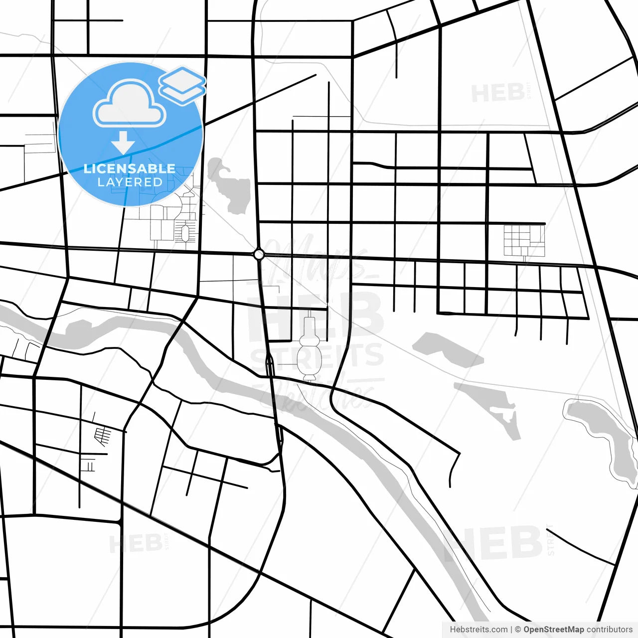 Layered PDF map of Zhoukou, Henan, China