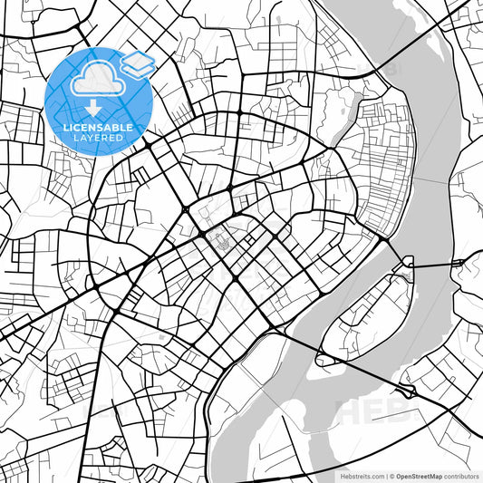 Layered PDF map of Chaozhou, Guangdong, China