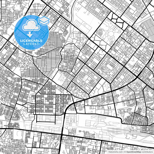 Layered PDF map of Delhi, Delhi, India