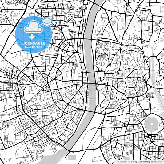 Layered PDF map of Ahmedabad, Gujarat, India