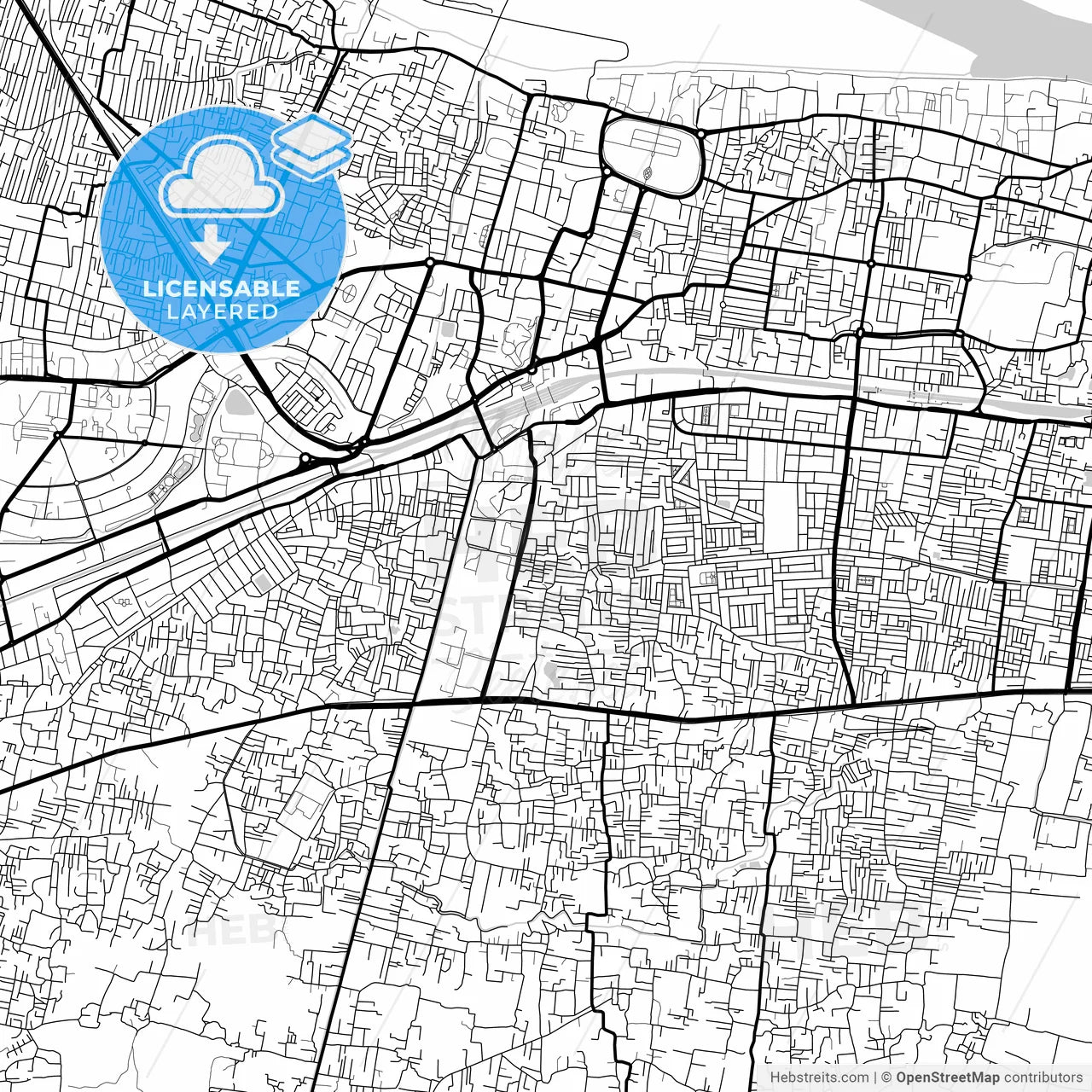 Layered PDF map of Patna, Bihar, India