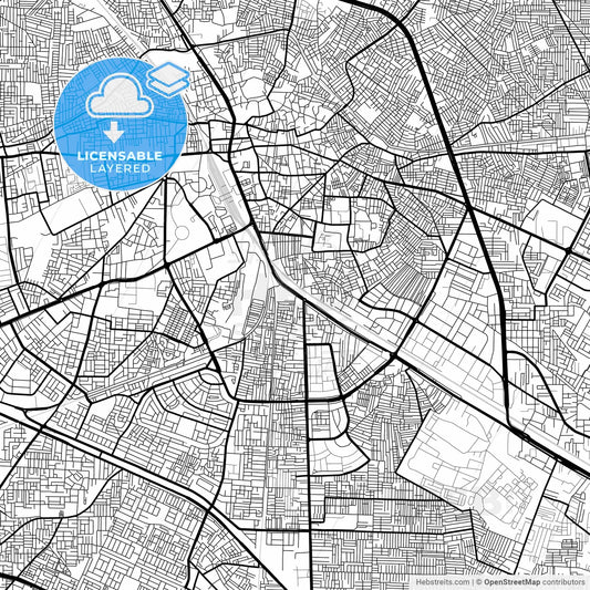 Layered PDF map of Ludhiana, Punjab, India