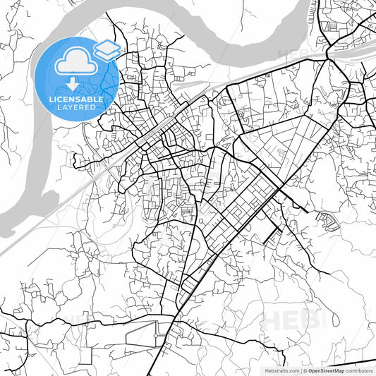 Layered PDF map of Kalyan-Dombivli, Maharashtra, India