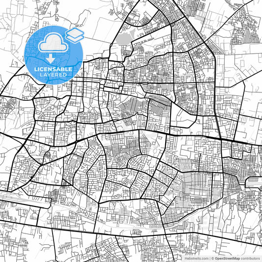 Layered PDF map of Aurangabad, Maharashtra, India