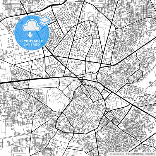 Layered PDF map of Amritsar, Punjab, India