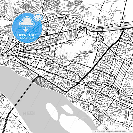 Layered PDF map of Vijayawada, Andhra Pradesh, India