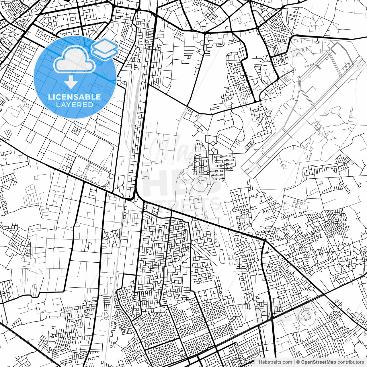 Layered PDF map of Jodhpur, Rajasthan, India