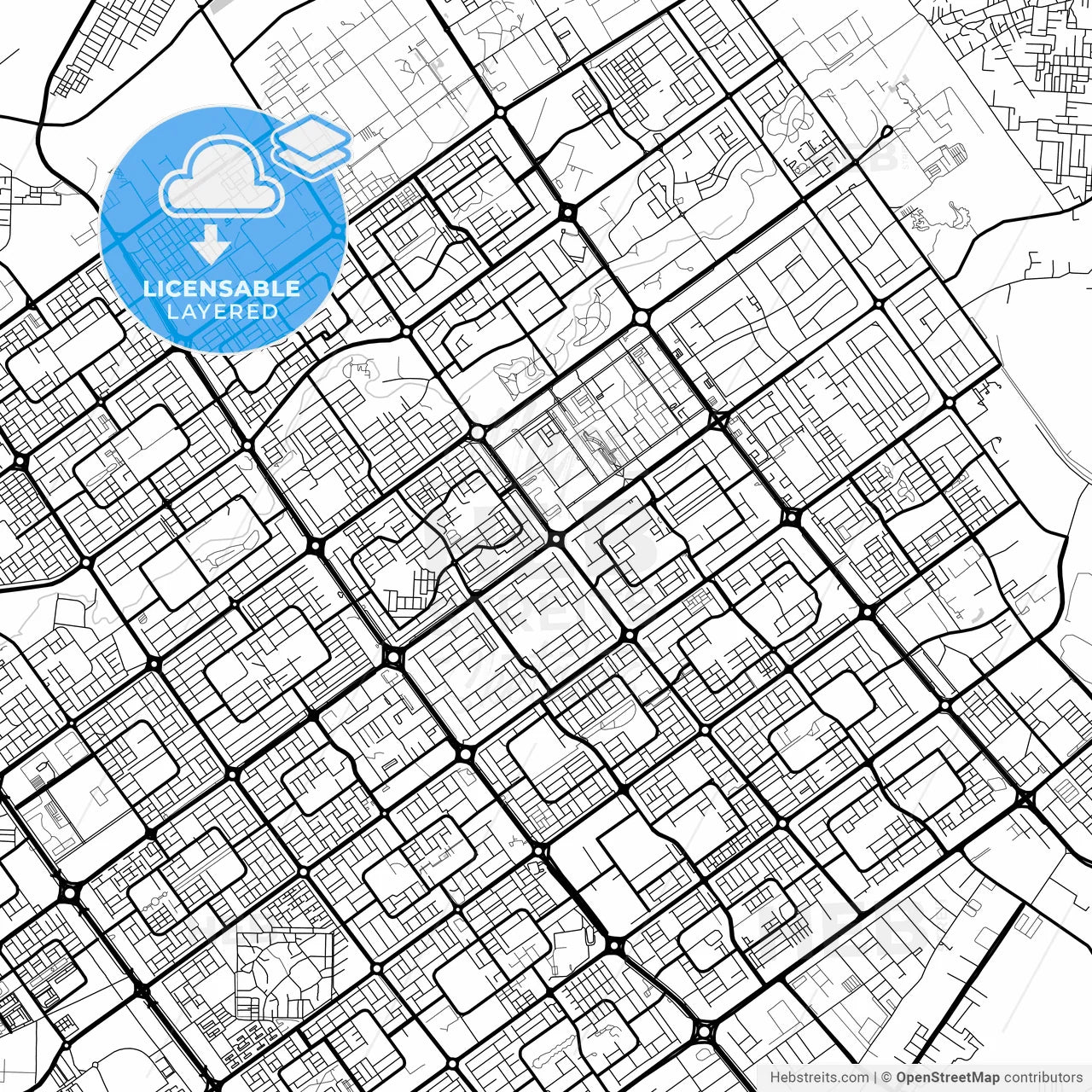 Layered PDF map of Chandigarh, Chandigarh, India