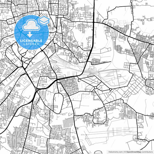 Layered PDF map of Tiruchirappalli, Tamil Nadu, India