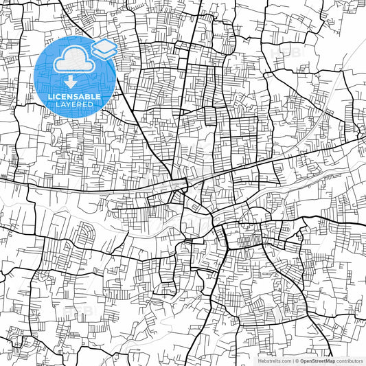 Layered PDF map of Tiruppur, Tamil Nadu, India