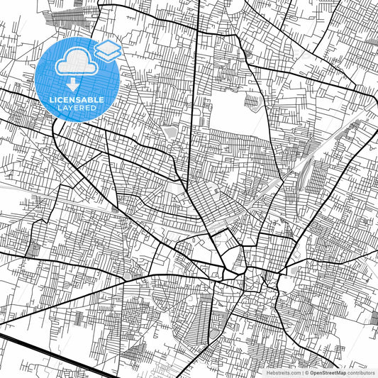 Layered PDF map of Guntur, Andhra Pradesh, India