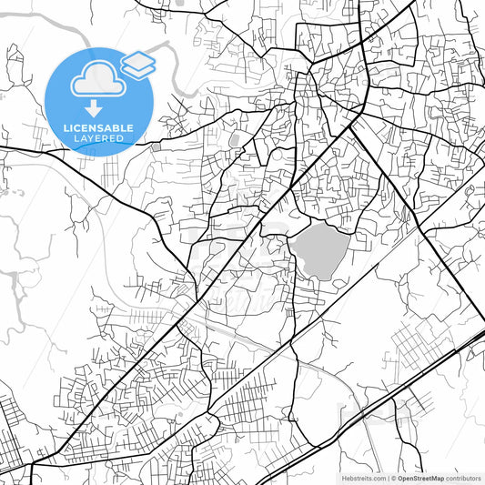 Layered PDF map of Bhiwandi, Maharashtra, India