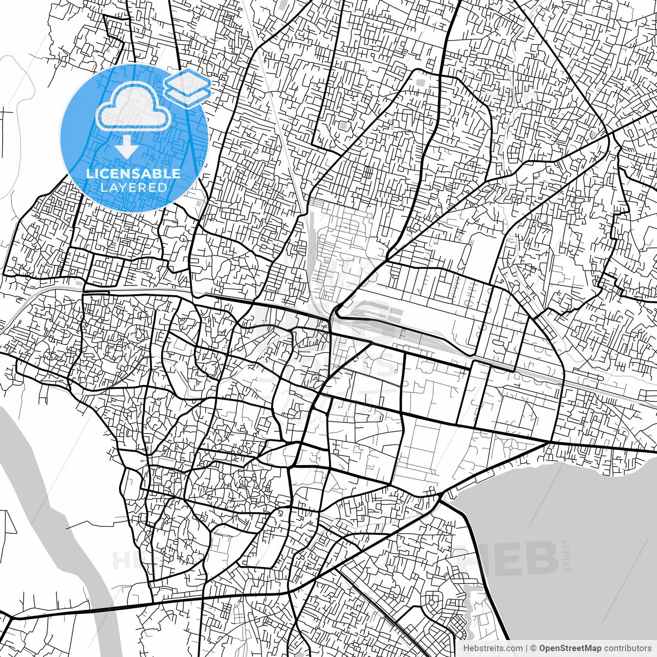 Layered PDF map of Gorakhpur, Uttar Pradesh, India