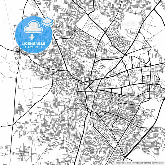 Layered PDF map of Amravati, Maharashtra, India