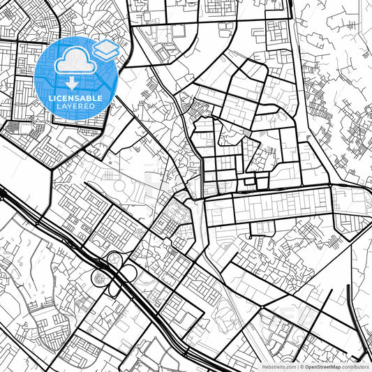 Layered PDF map of Noida, Uttar Pradesh, India