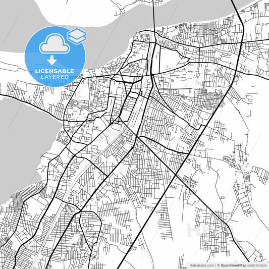 Layered PDF map of Nellore, Andhra Pradesh, India