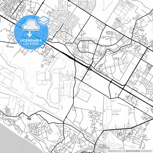 Layered PDF map of Durgapur, West Bengal, India