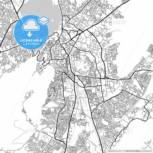 Layered PDF map of Ajmer, Rajasthan, India