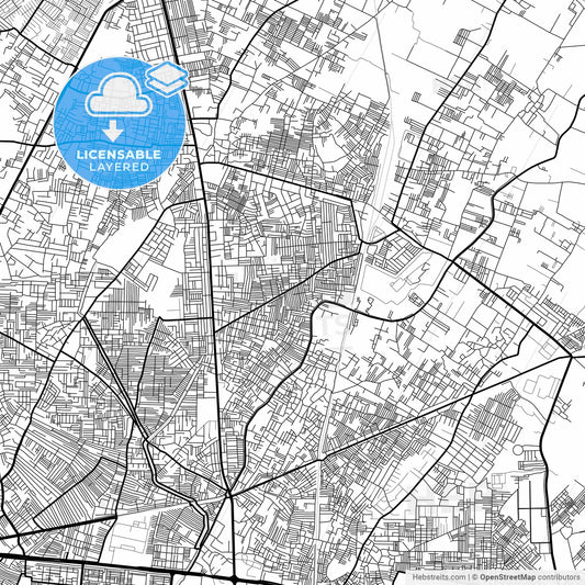 Layered PDF map of Loni, Uttar Pradesh, India