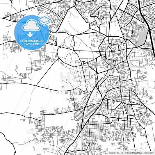 Layered PDF map of Belgaum, Karnataka, India