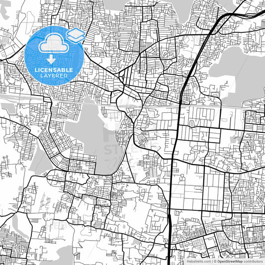 Layered PDF map of Ambattur, Tamil Nadu, India