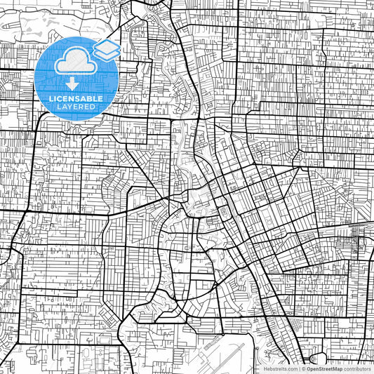 Layered PDF map of Medan, North Sumatra, Indonesia