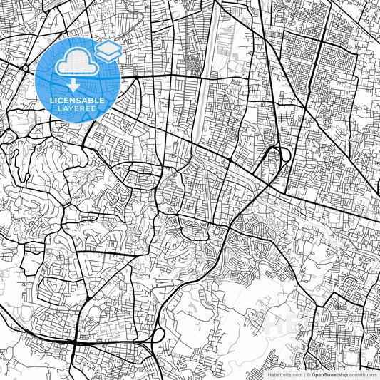 Layered PDF map of Semarang, Central Java, Indonesia