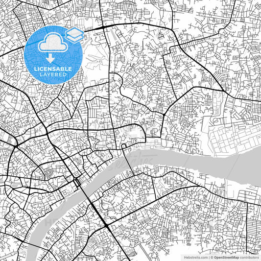Layered PDF map of Palembang, South Sumatra, Indonesia